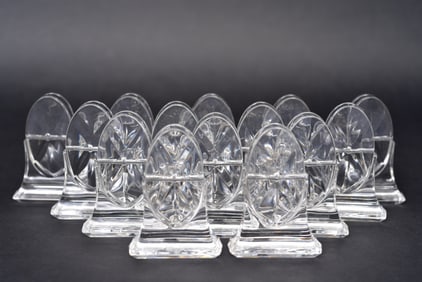Set of 14 Baccarat Crystal Place Card Holders