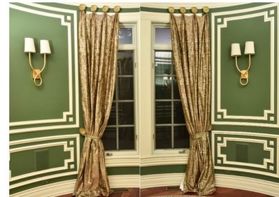 Pair of Silk Drapes