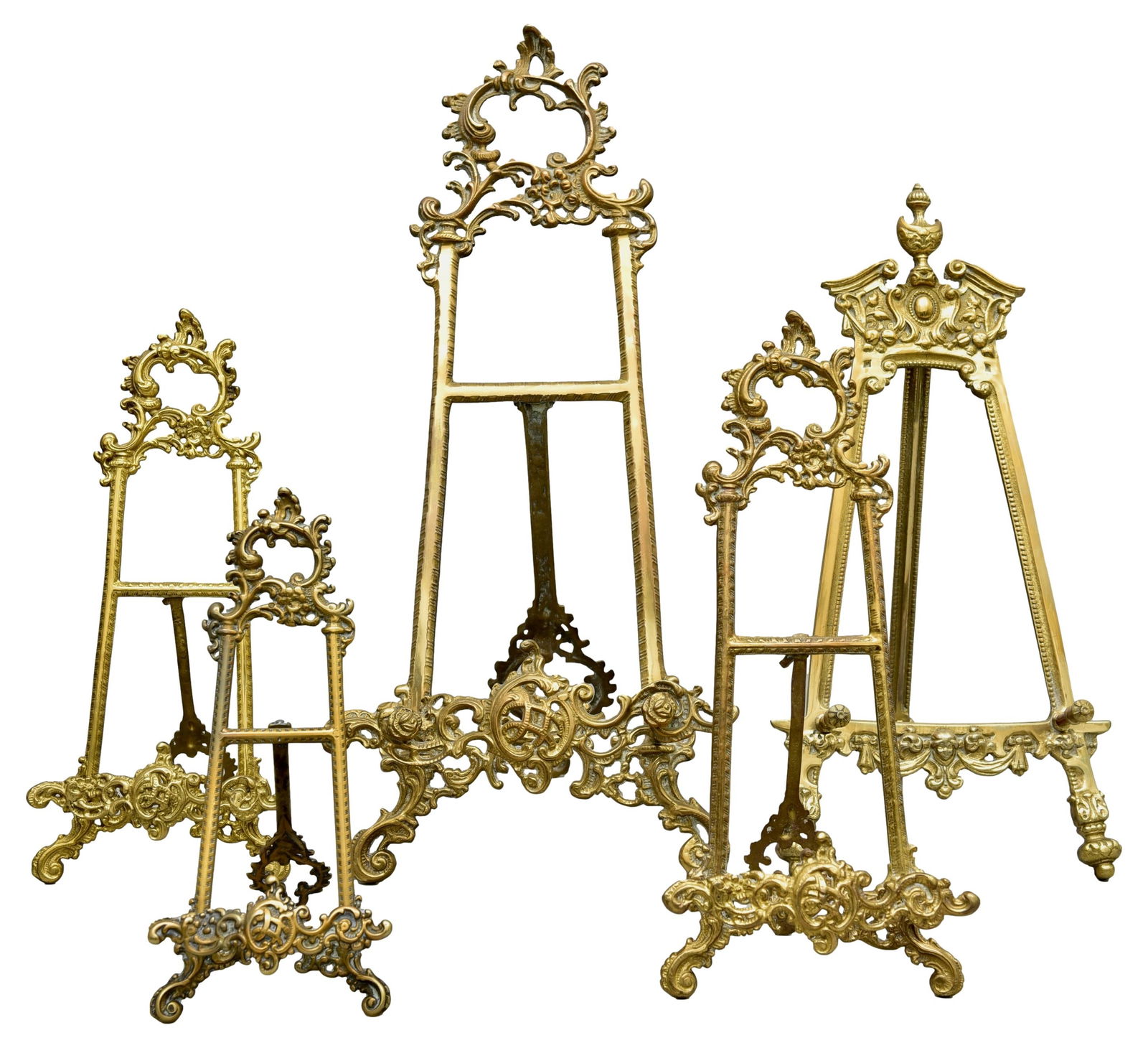 Set of Five Brass Easels (1 of 13)