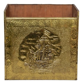 Brass Covered Wooden Magazine Box