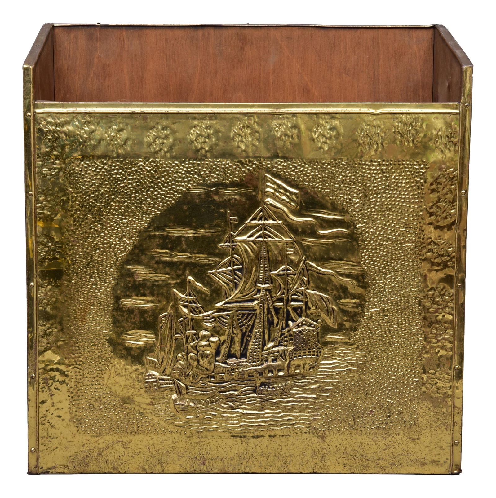 Brass Covered Wooden Magazine Box (1 of 7)