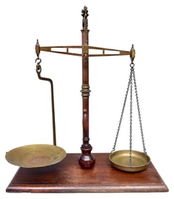 W & T Avery Brass Scale and Gavel
