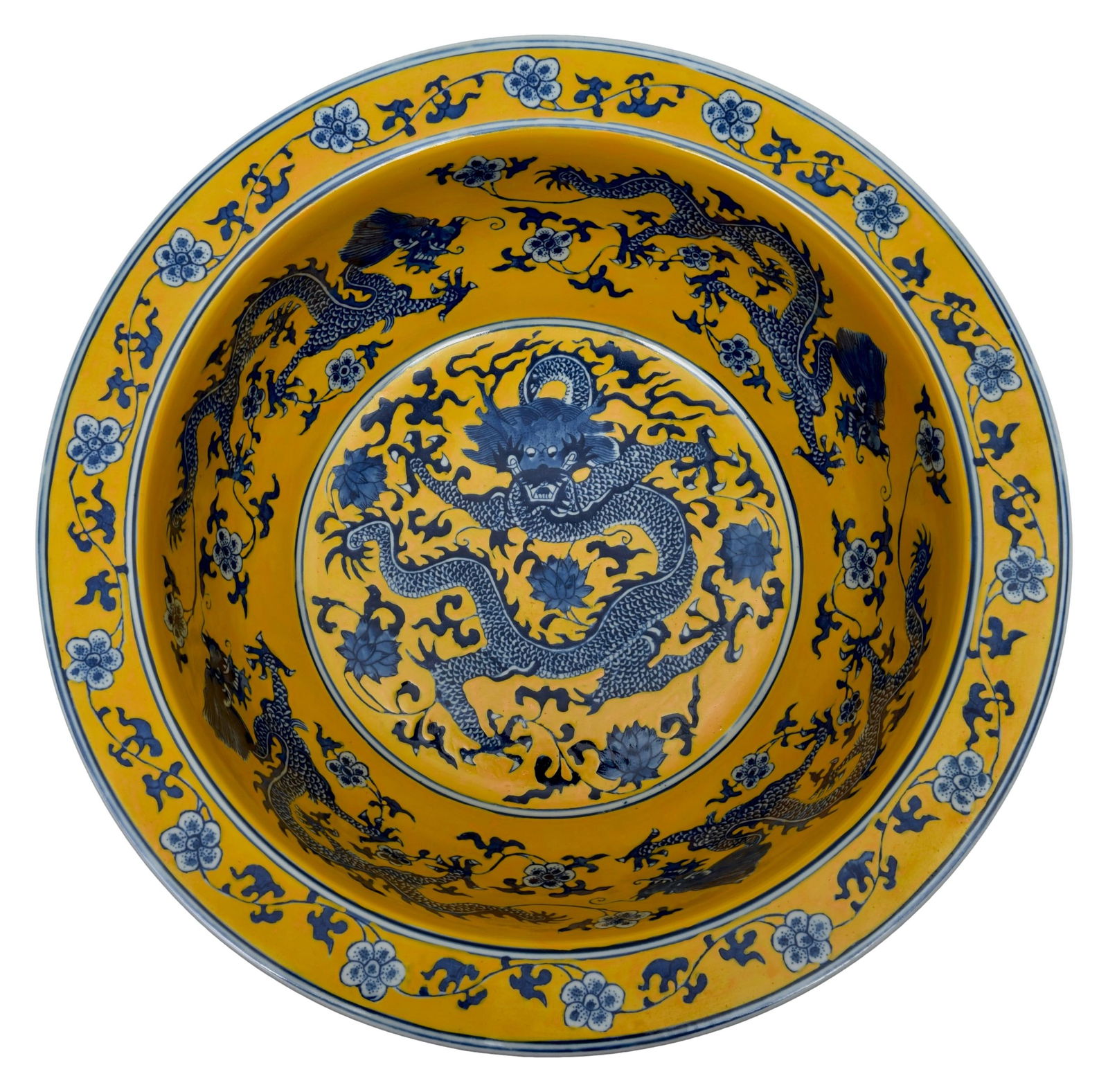 Chinese Signed Imperial Yellow Dragon Bowl (1 of 7)