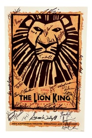 Lion King Original Cast Autographed Poster