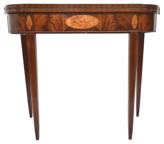 Federal/Hepplewhite Style Inlaid Mahogany Card Table
