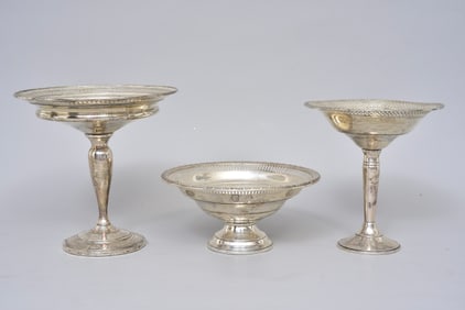 Sterling Silver Weighted Pedestal Compote Dishes