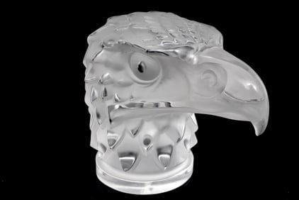 Lalique Eagle's Head Glass Sculpture