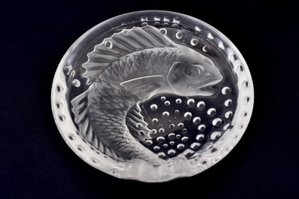 Lalique Concarneau Koi Fish Crystal Dish