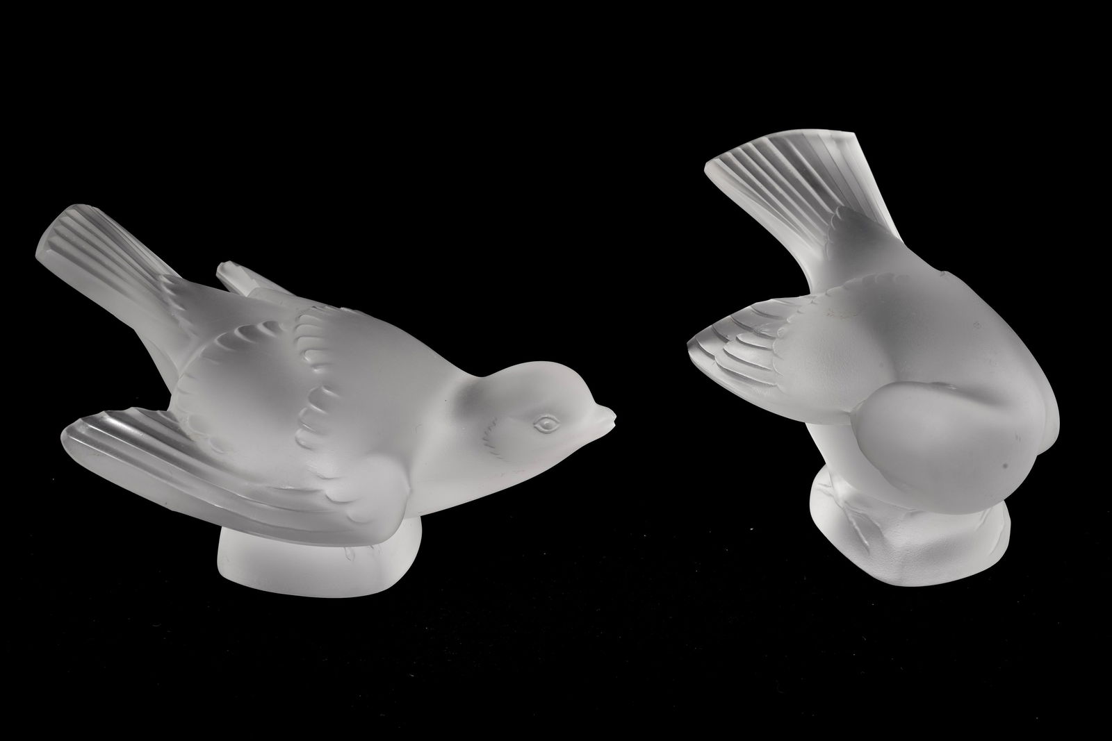 Lalique Crystal Sparrow Figurines (1 of 9)