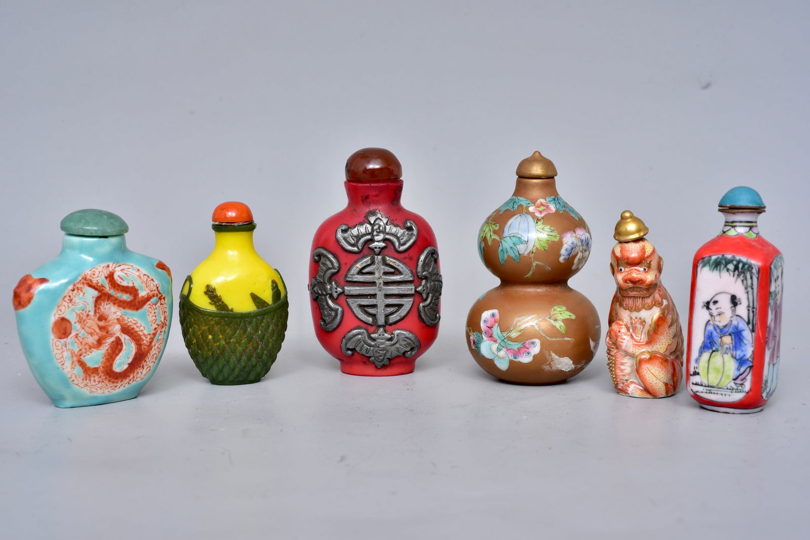 Six Chinese Snuff Bottles (1 of 12)