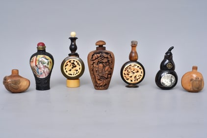 Seven Chinese Snuff Bottles