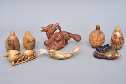 Eight Chinese Snuff Bottles