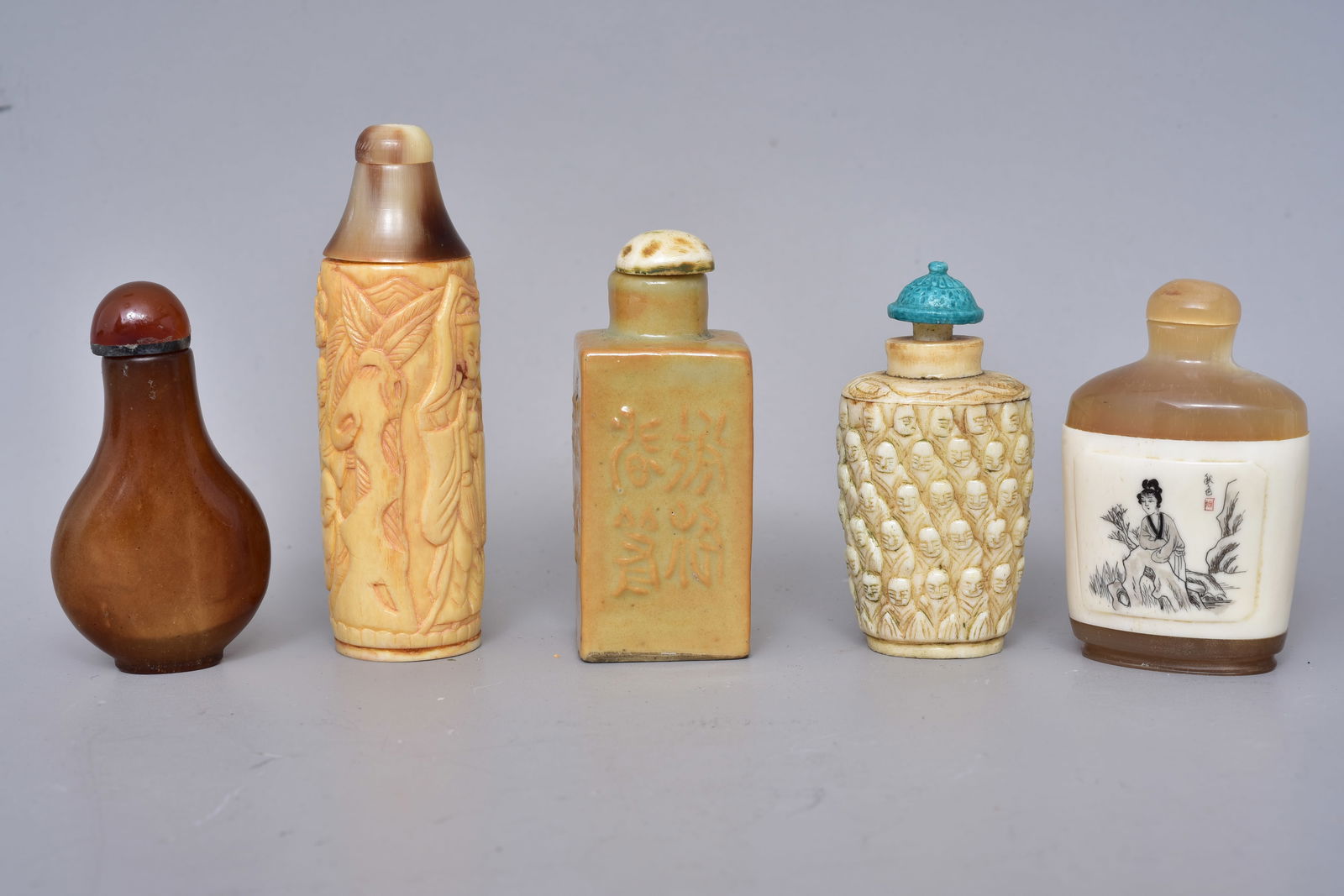 Five Chinese Snuff Bottles (1 of 9)