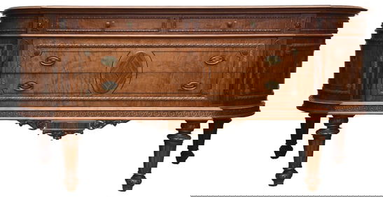 English Tudor Style Antique Walnut Sideboard