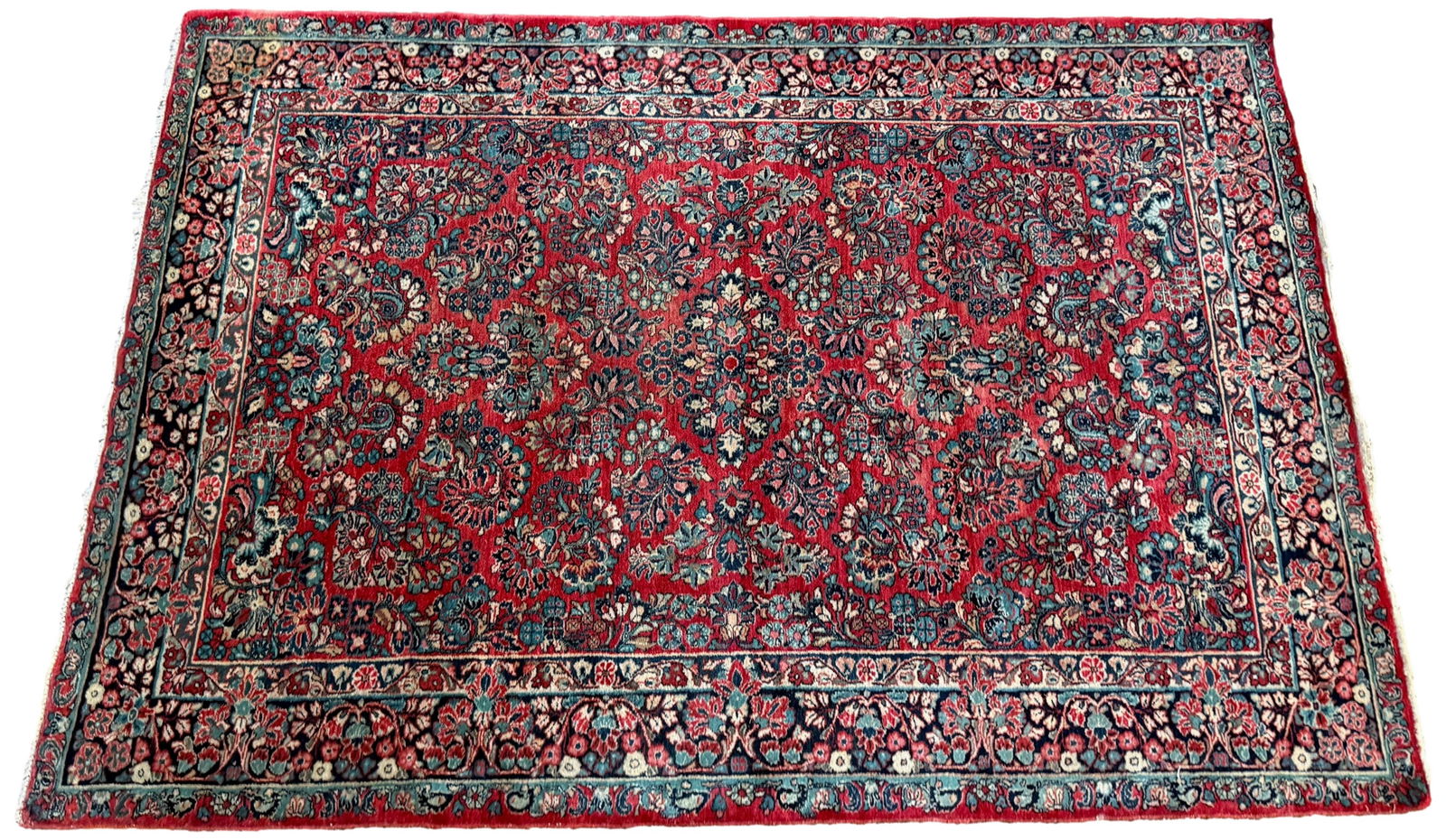 Hand Knotted Persian Sarouk Area Rug (8’7” x 6’) (1 of 8)
