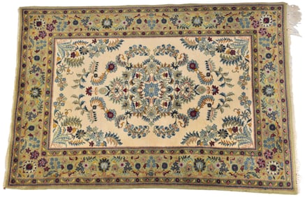 Iranian Hand Knotted Kashan Persian Area Rug (5’7” x 3’10”)