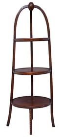 Victorian Mahogany Triple Tier Muffin Cake Stand