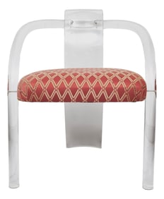 Attributed to Charles Hollis Jones Lucite Chair