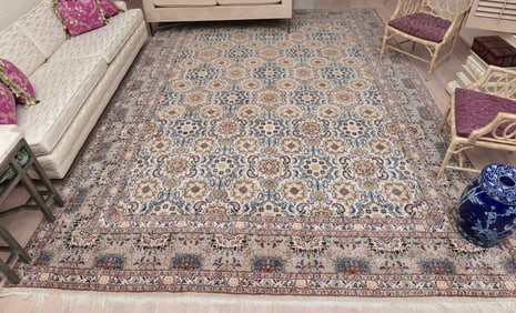 Persian Tabriz Wool Hand Knotted Area Rug (14'3" x 10'4")