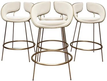 In The Style of Alma De Luce Four Custom Bar Stools