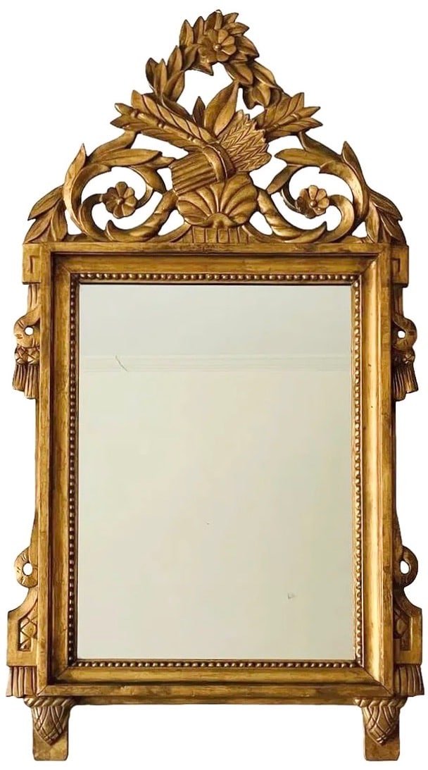Neoclassical Italian Carved Giltwood Wall Mirror (1 of 14)