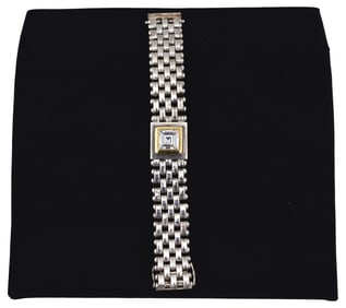 Sterling Silver and 18K Gold Panther Link Bracelet