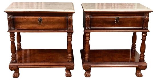 Pulaski Furniture Marble Top End Tables