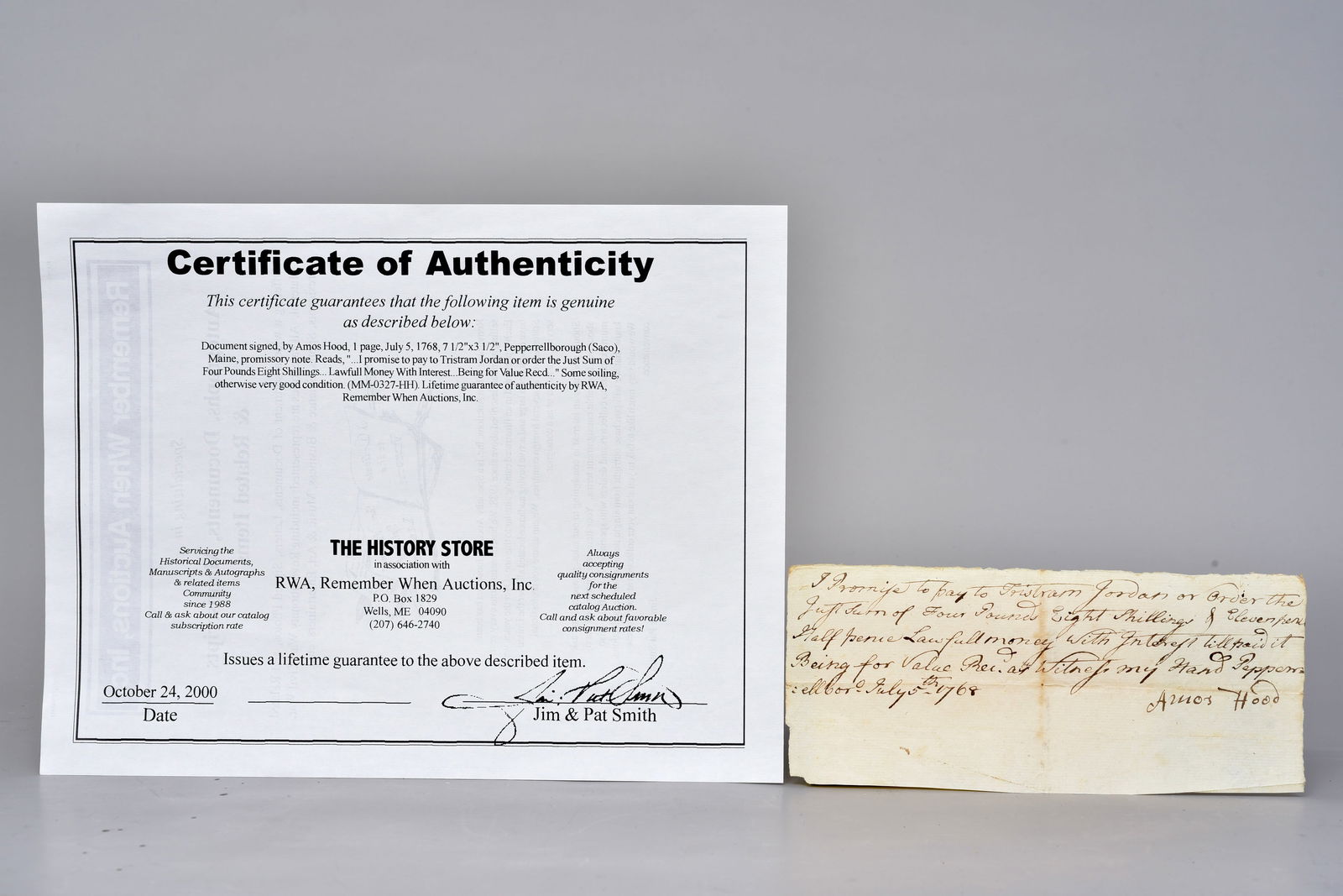 1768 American Colonial Document (1 of 6)