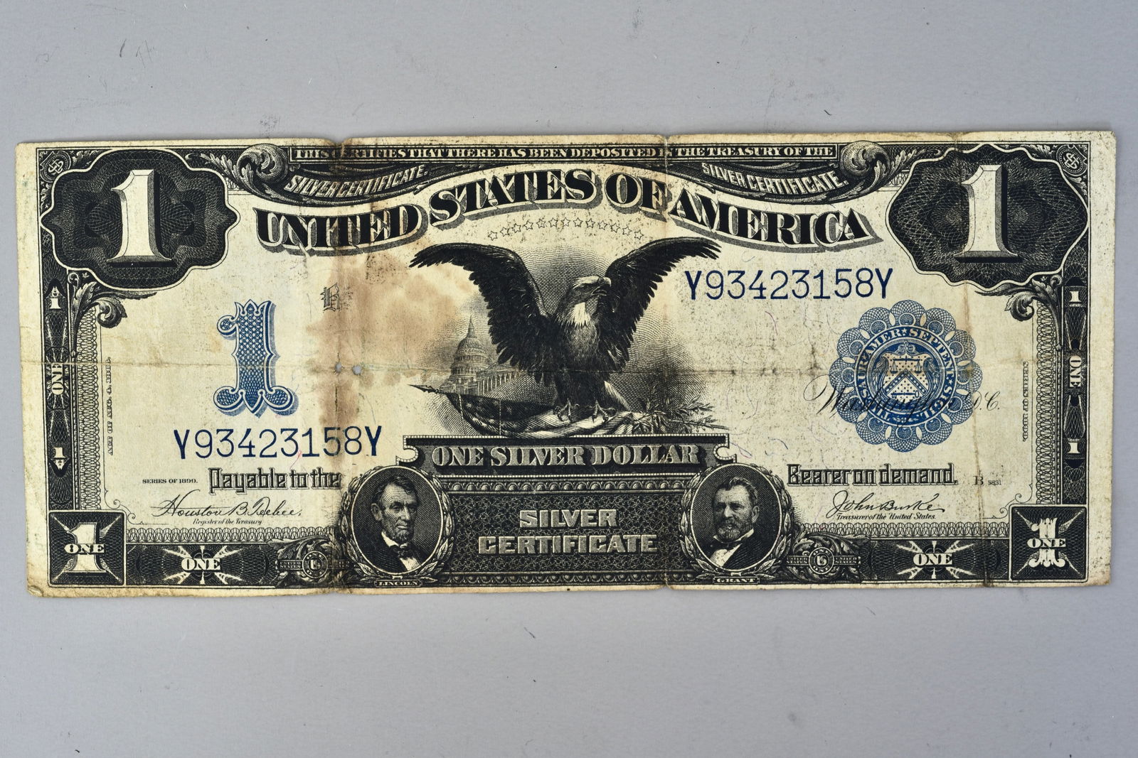 1899 $1 Black Eagle Silver Certificate, Lincoln & Grant (1 of 6)
