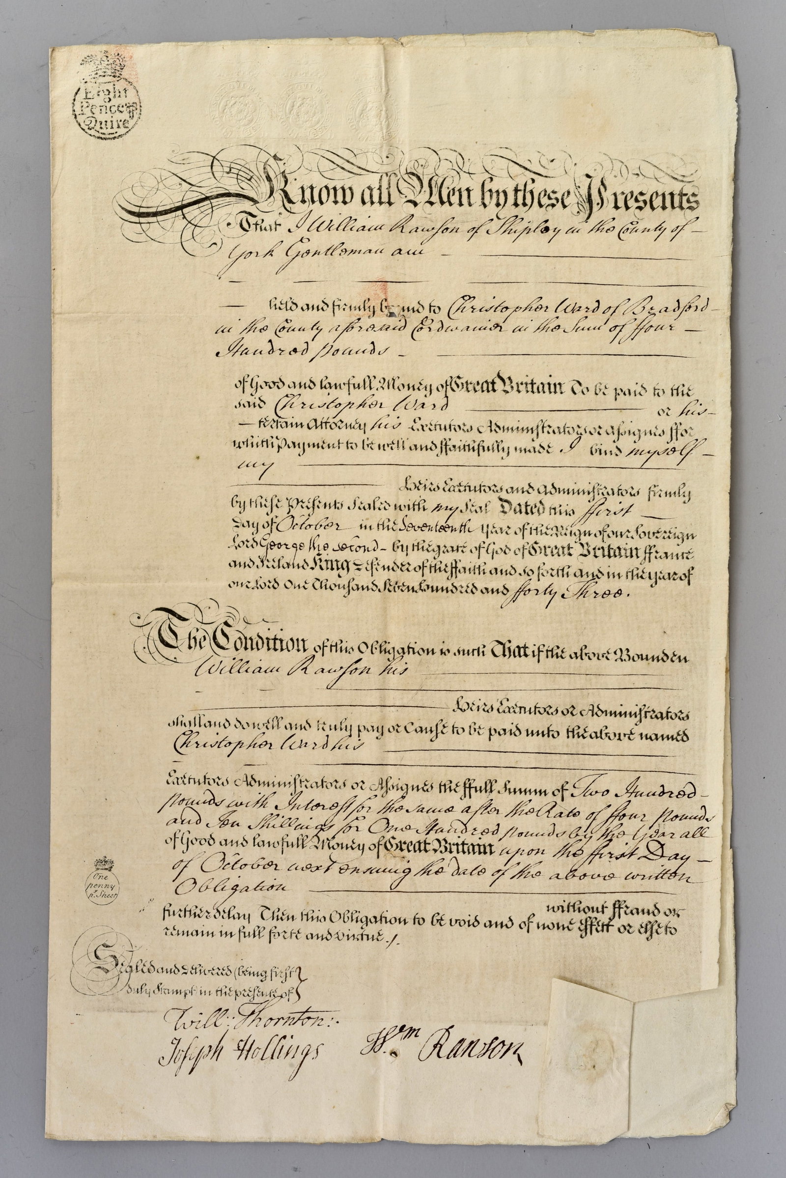 1743 English Performance Bond with Payments (1 of 6)