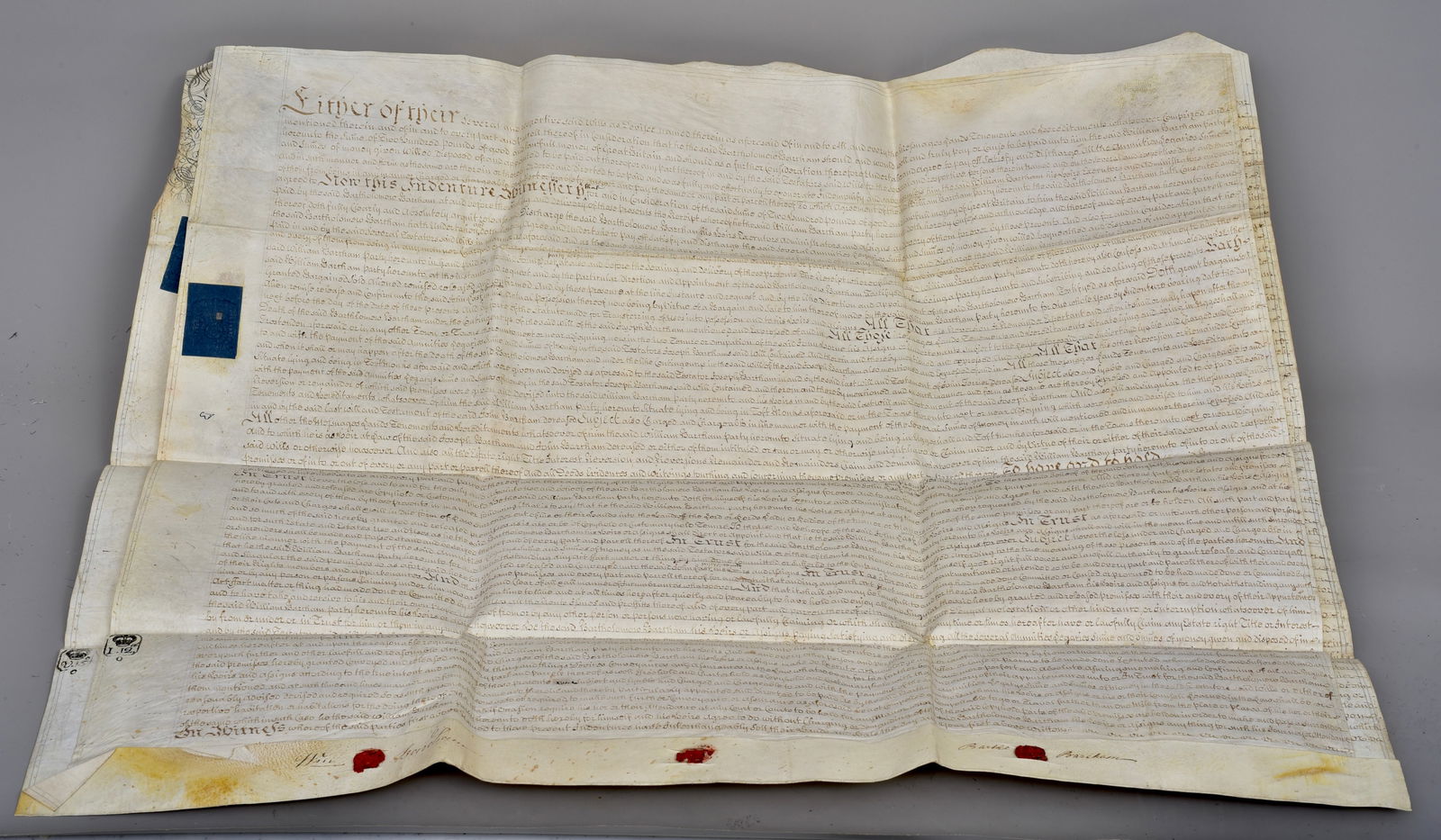1761 English Colonial Vellum Indenture Document (1 of 10)