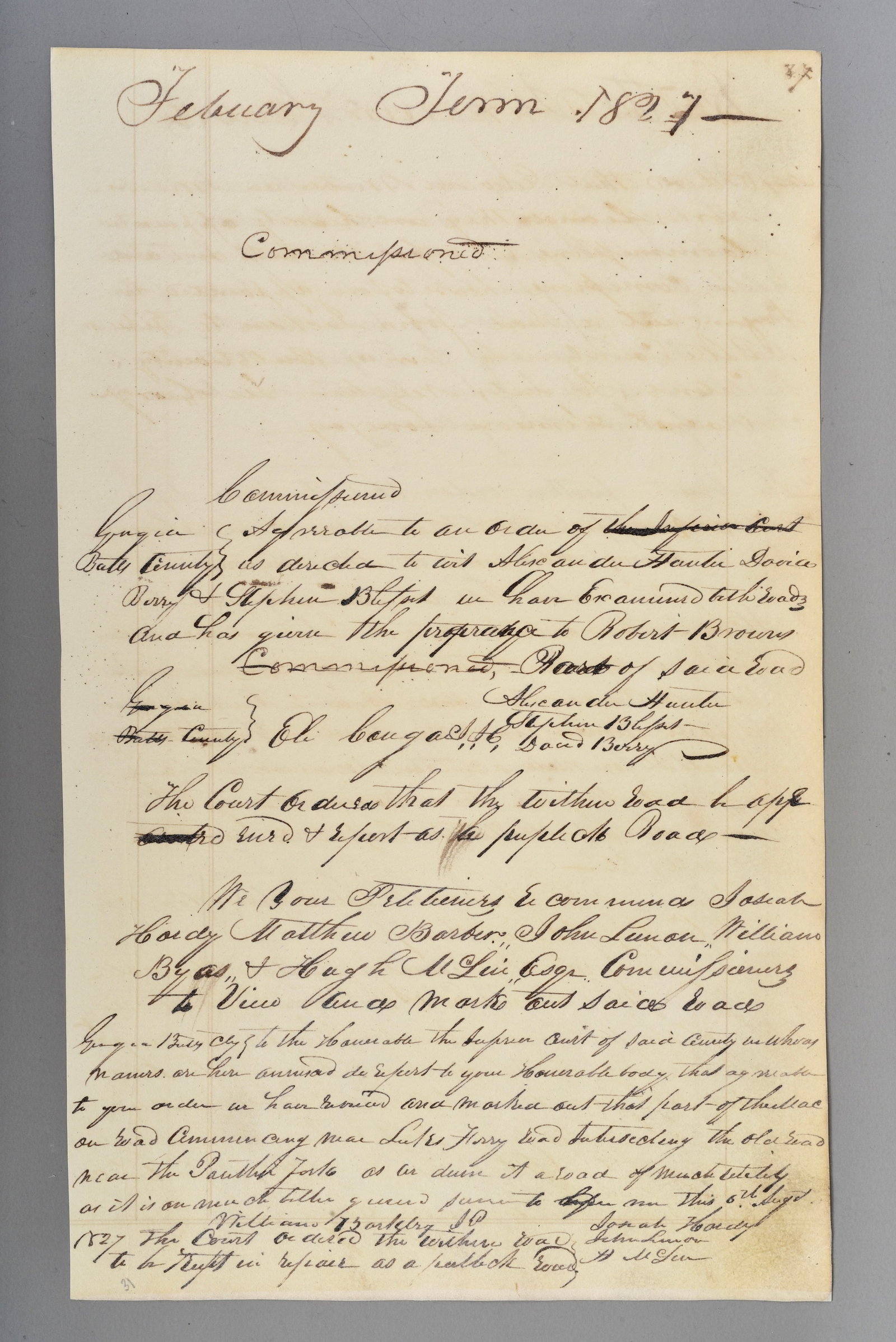 1827 Butts County, Georgia Court Manuscripts (1 of 8)