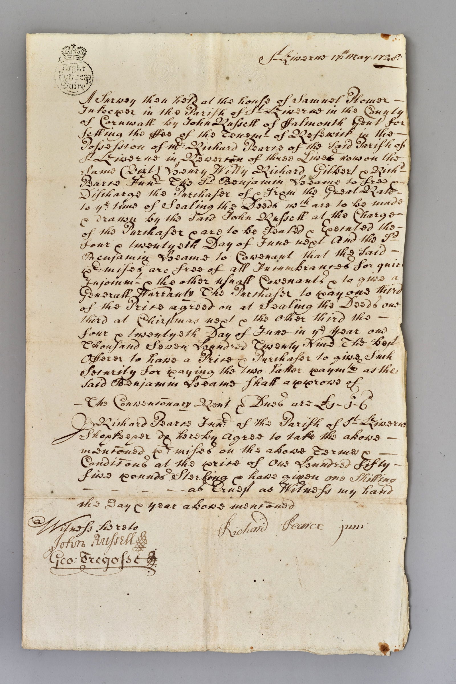 1728 Colonial Land Promissory Note Early American Manuscript (1 of 7)