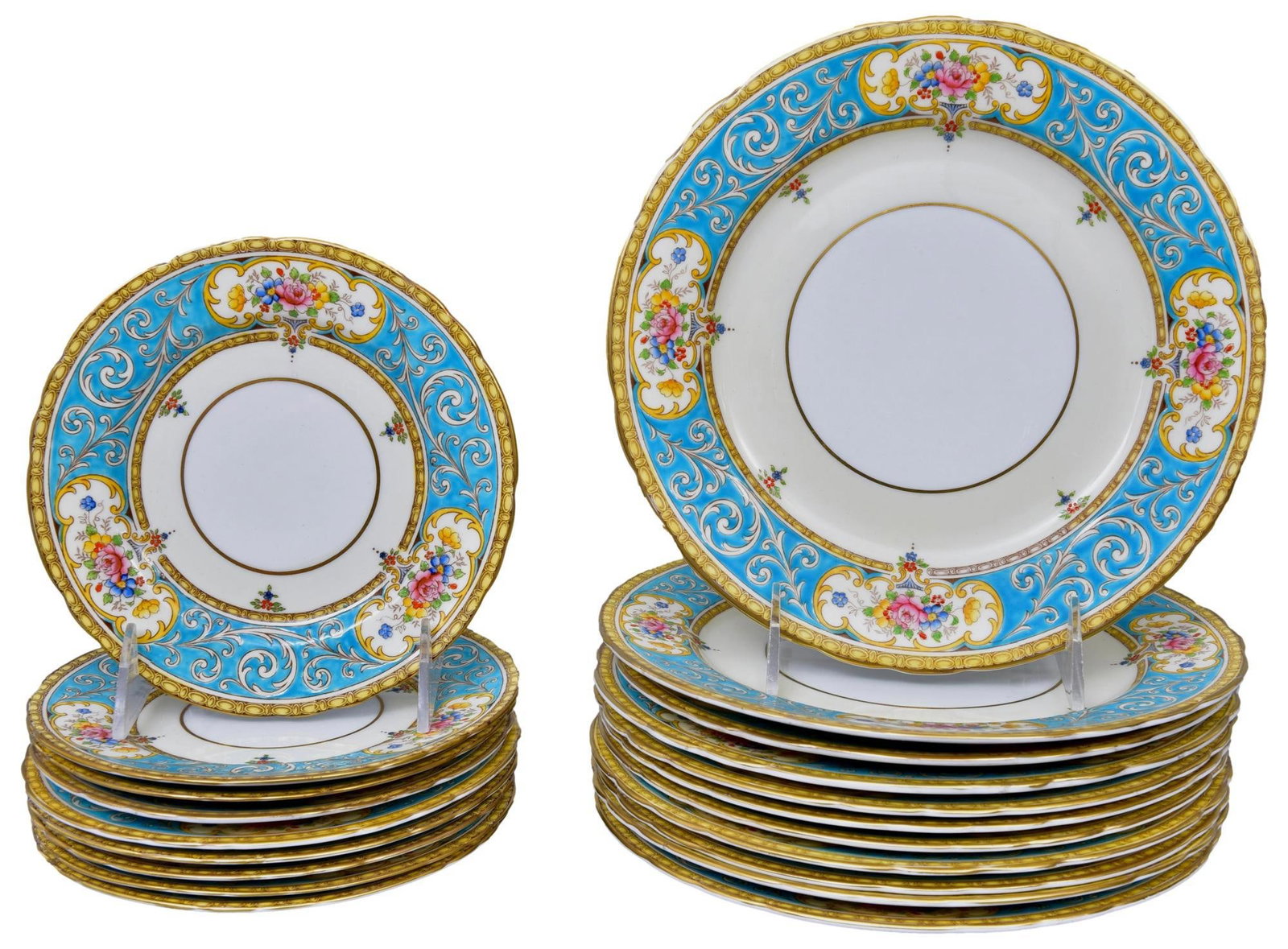 ANYSLEY "ROCHESTER" PORCELAIN PLATES, SET OF 23 (1 of 9)