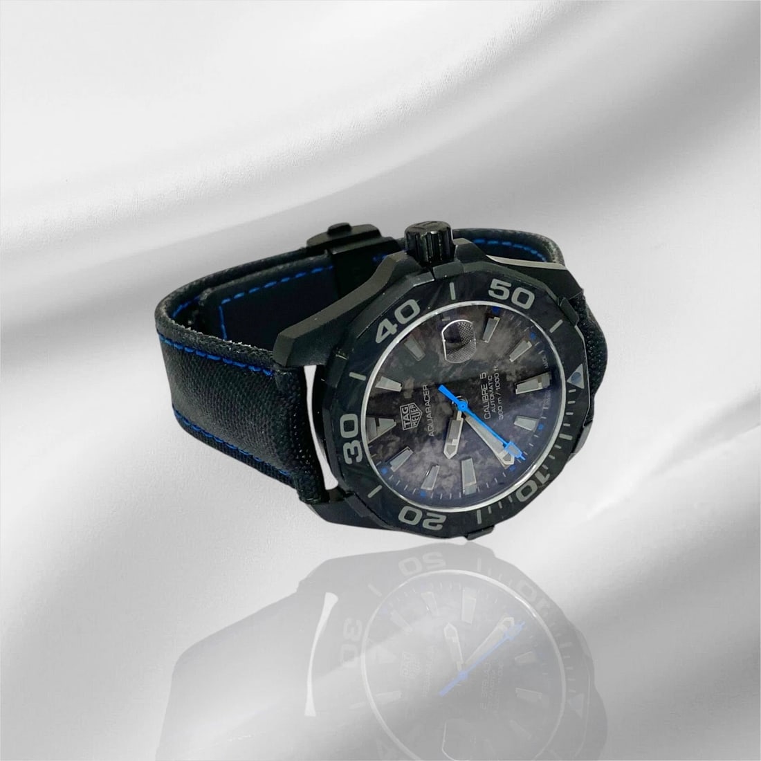 Tag Heuer Aquaracer 41mm Carbon Limited Edition Black Titanium Watch WBD218C.RPT (1 of 6)