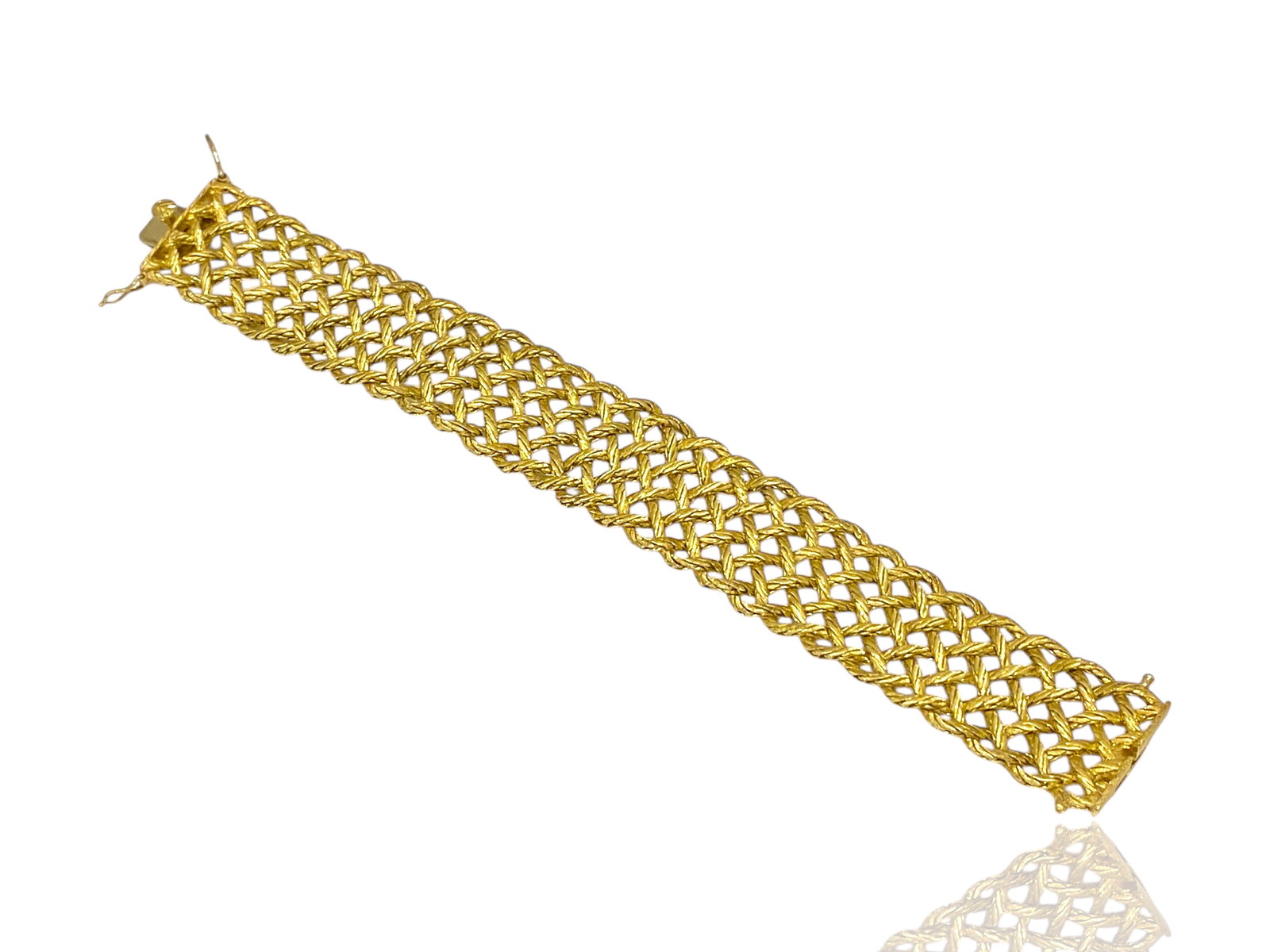 BUCCELLATI 18k Yellow Gold Crepe de Chine Bracelet (1 of 6)