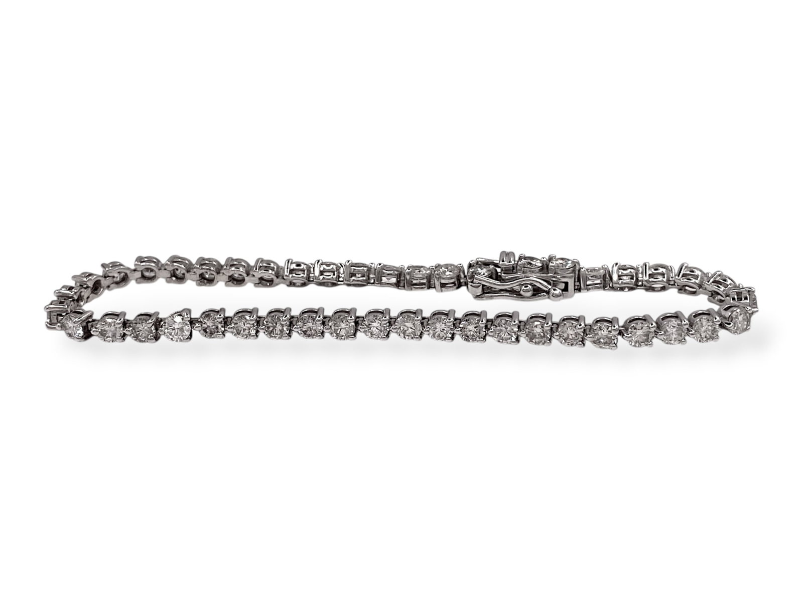 4.5 TCW Natural Diamond Tennis Bracelet in 14k White Gold (1 of 6)