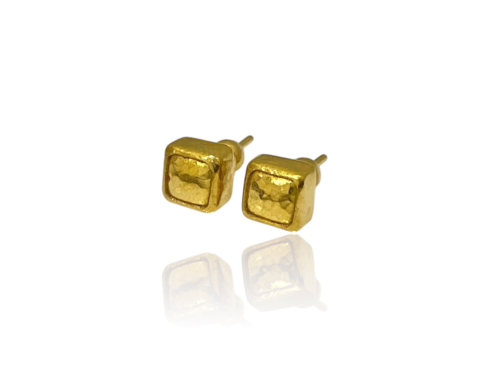 GURHAN 24k Gold Amulet Stud Earrings, 7mm Square: Condition: Like New Brand: GURHAN Material: 24K Yellow Gold Earrings dimensions: 7mm Weight: 4 grams