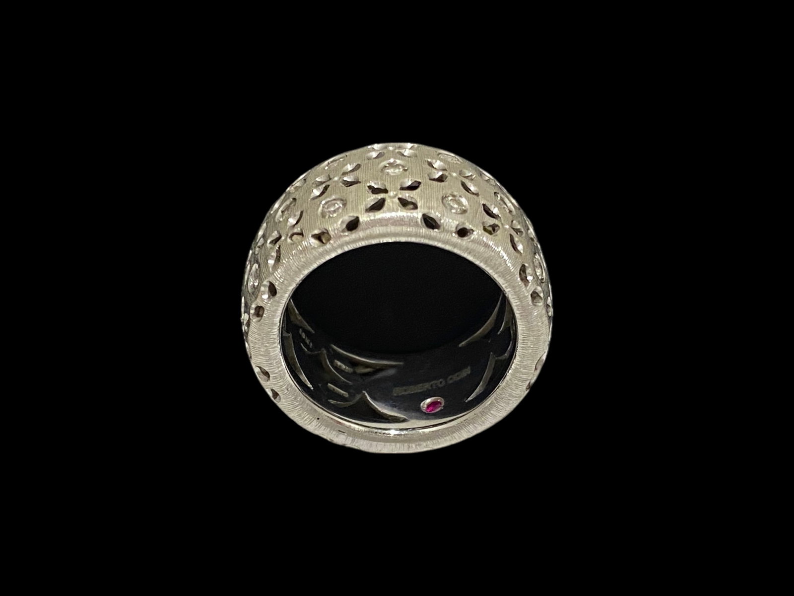 Roberto Coin 18k Royal Princess Flower With Diamond Accent - 18k White Gold (1 of 4)