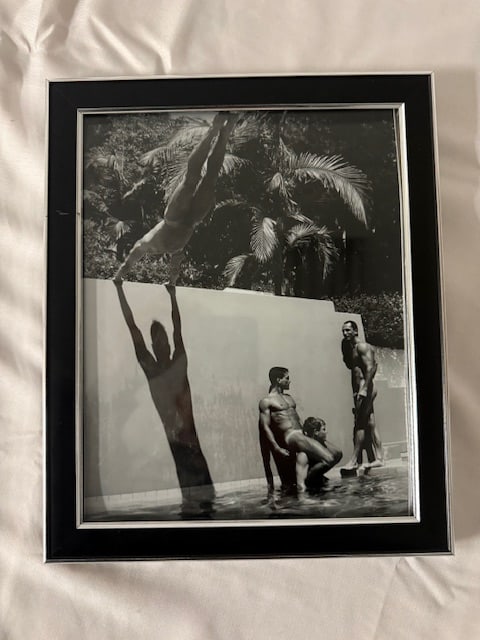 Tom Bianchi "Shadow on the Wall, 1988" Framed: Tom Bianchi "Shadow on the Wall" Photograph on glossy Kodak paper. measures 14x9 inches, framed.