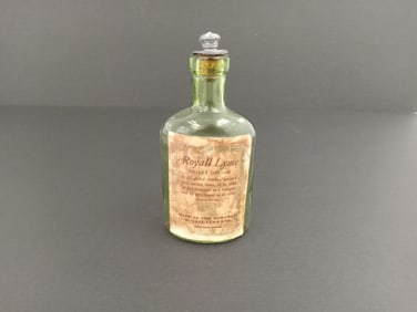 Antique Vintage Royall Lyme Toilet Lotion Bottlle