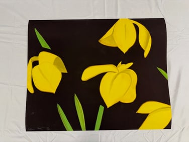Alex Katz "Yellow Flags on Brown" 2023 Print