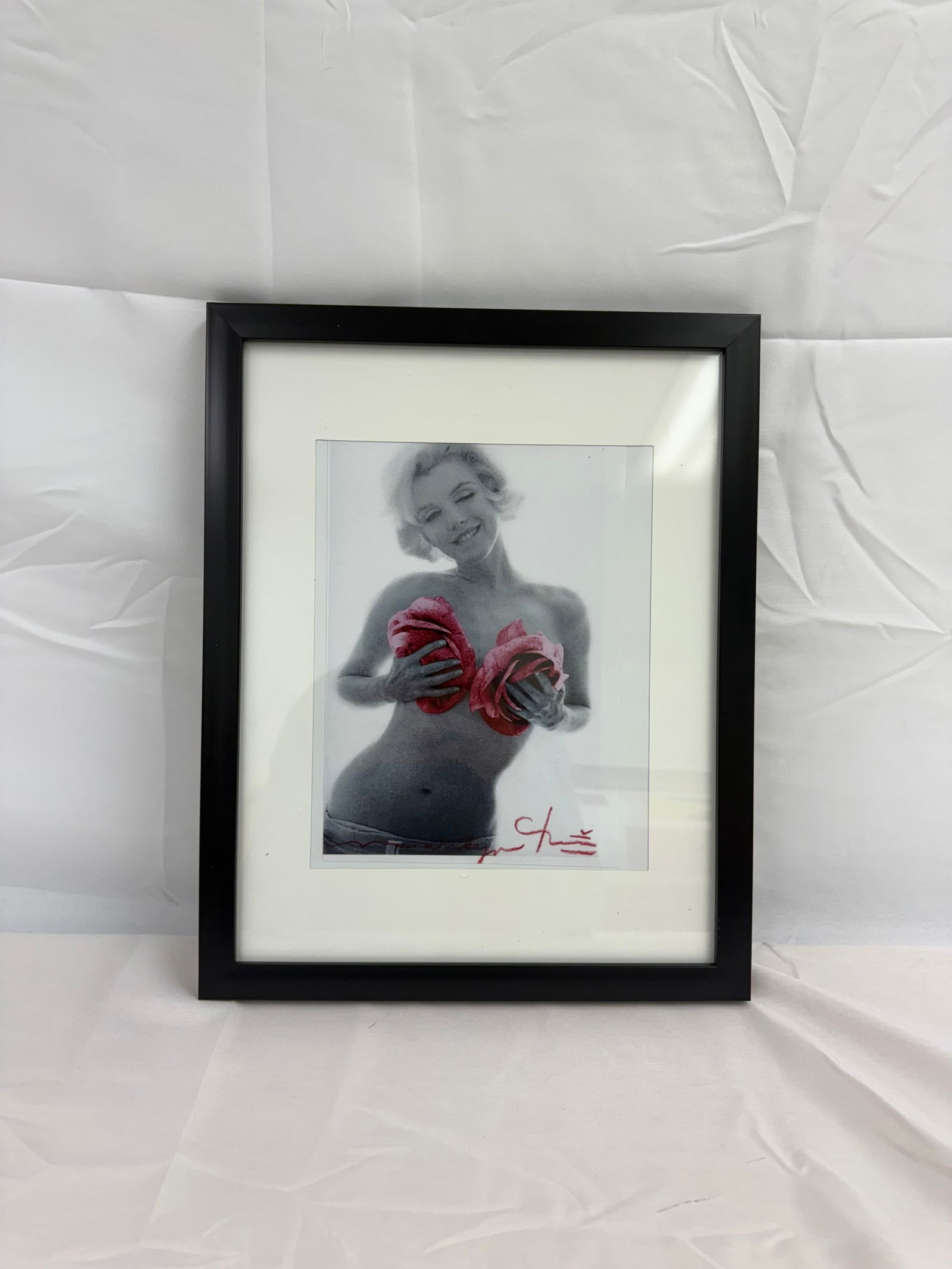 BERT STERN: MARILYN MONROE KISS RHINESTONES.: BERT STERN: MARILYN MONROE KISS RHINESTONES. Image: 8x10 inches on Kodak photo paper. In June 1962, photographer Bert Stern shot a series of photos of Marilyn Monroe at the Hotel Bel-Air that have col