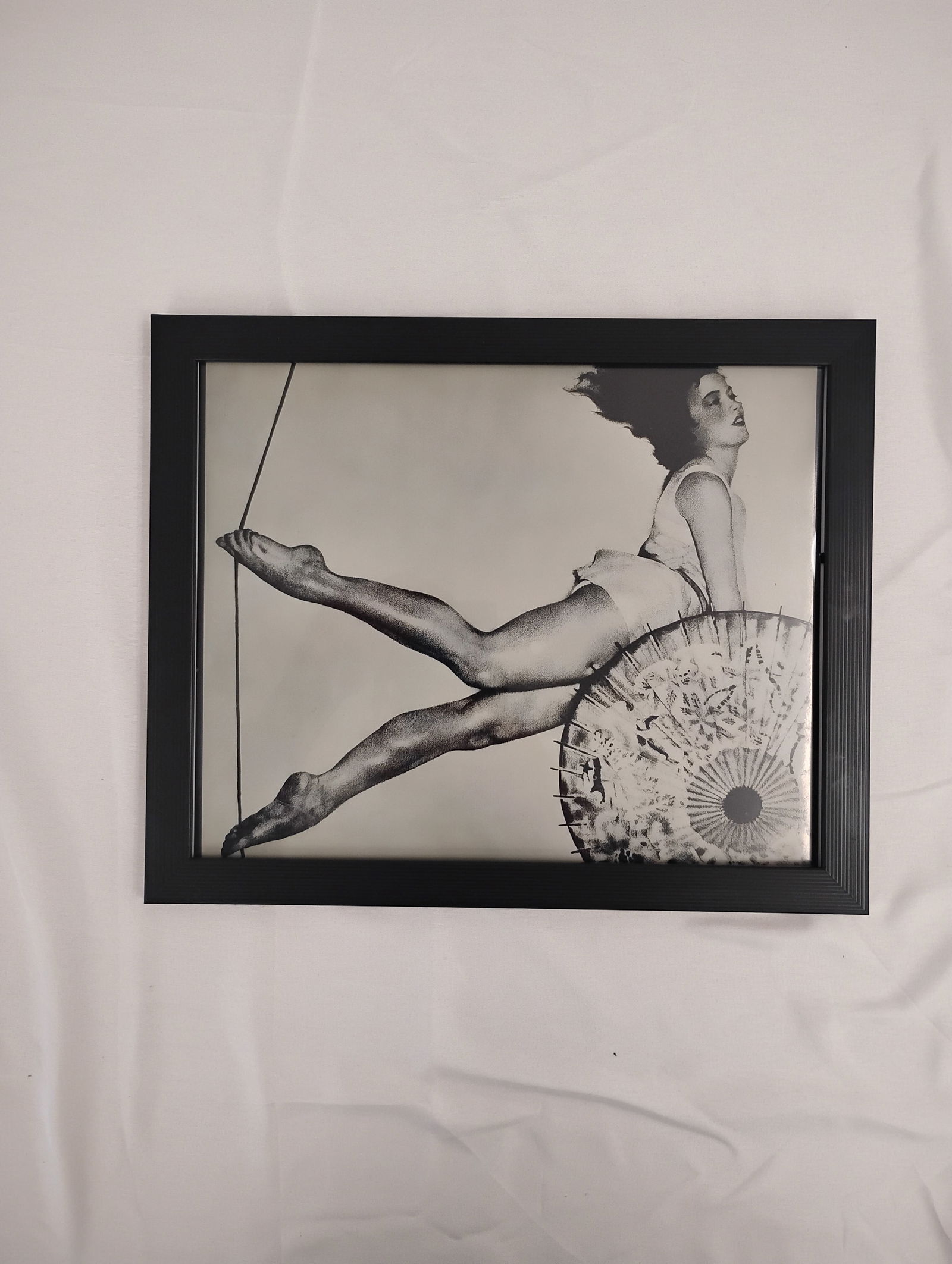 William Mortensen "Rope Dancer" Framed: Rope Dancer photograph by William Mortensen. Photo print on high gloss Kodak photo paper, unknown print date. Image measures 8x10, framed.