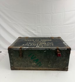 Antique Vintage Wooden Trunk