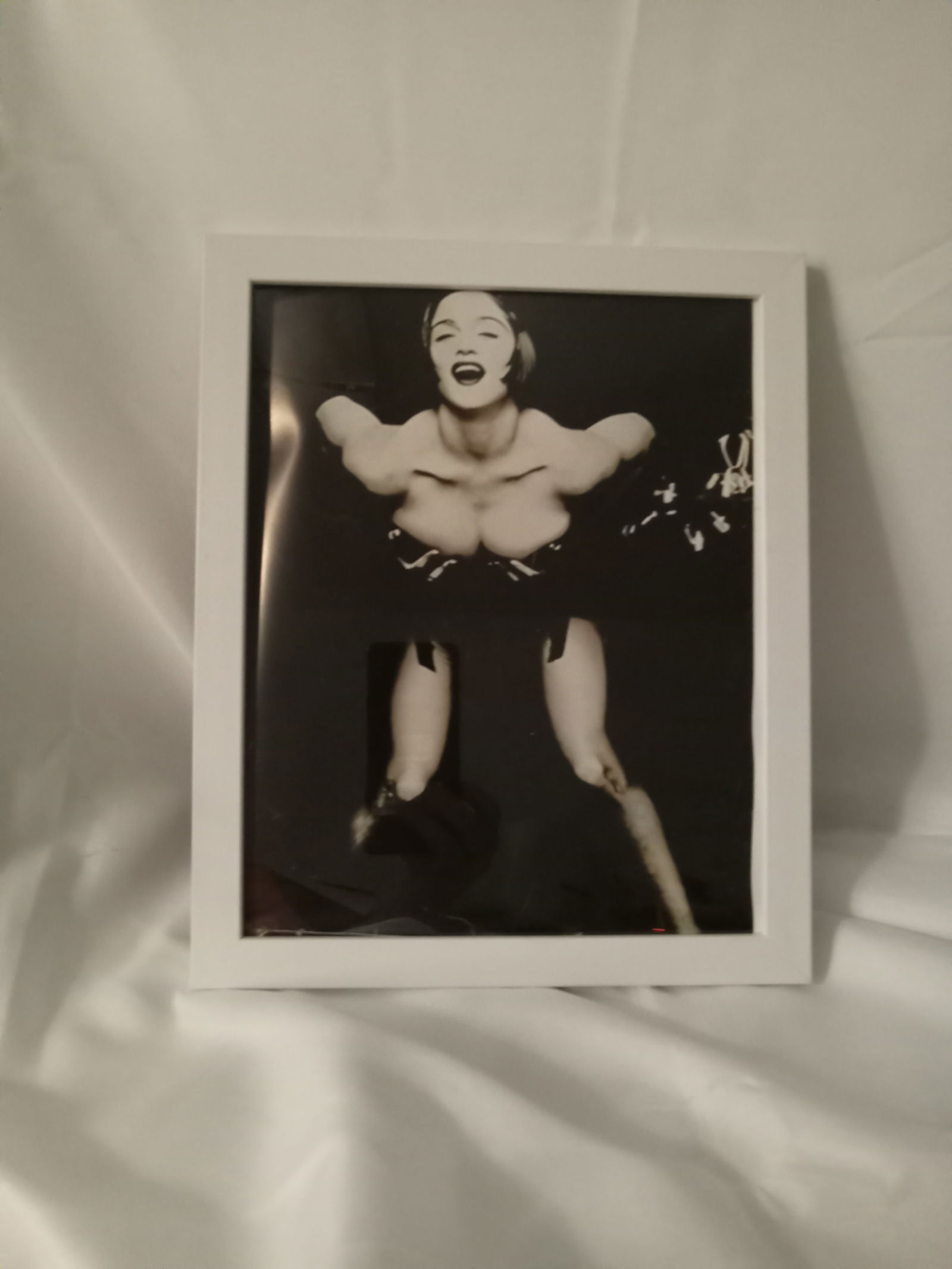 Herb Ritts "Madonna III, San Pedro, 1990" Framed Print: Herb Ritts "Madonna III" in San Pedro, 1990 photo print on high gloss Kodak photo paper, framed. Measures 8x10 inches.