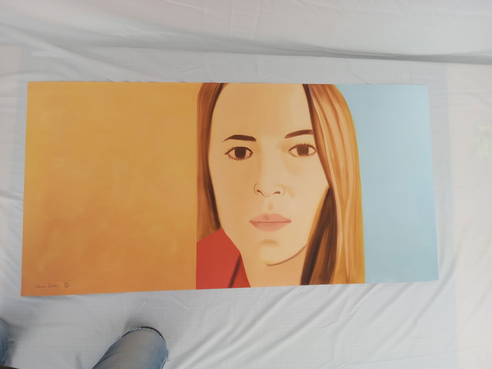 Alex Katz "Sissel, 2016" Signed and Numbered Print on Arches Paper: Alex Katz "Sissel, 2016" Signed and Numbered, Print on Arches paper. Measures 30in x 60in, signed and numbered lower left corner. The item was found rolled in a tube with other prints. We are selling
