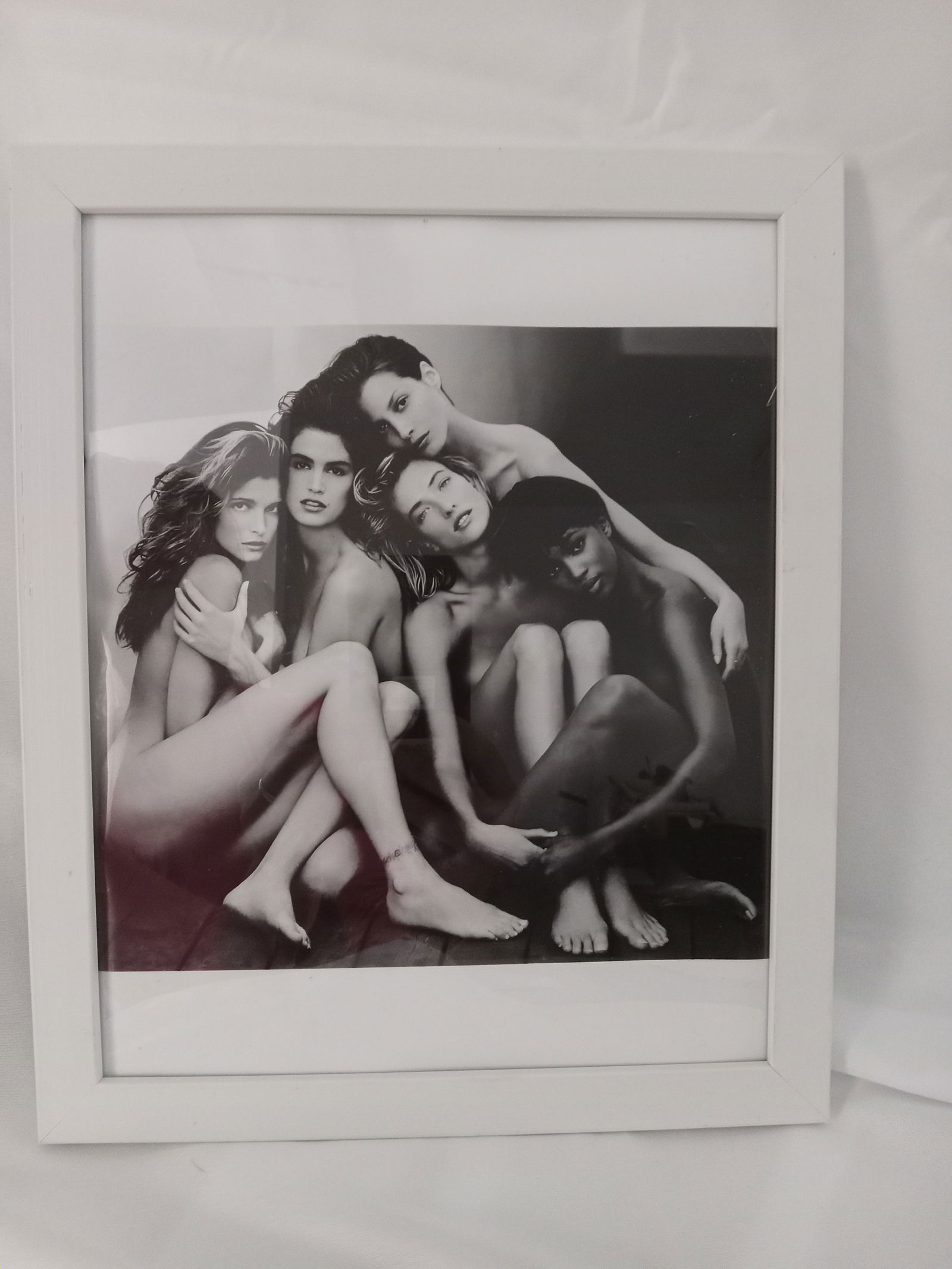 Herb Ritts "Stephanie, Cindy, Christy, Tatjana, Naomi, Hollywood, 1989, 1989' Framed Print: Herb Ritts "Stephanie, Cindy, Christy, Tatjana, Naomi, Hollywood, 1989, 1989" framed photo print on high gloss Kodak photo paper, measures 8x10.