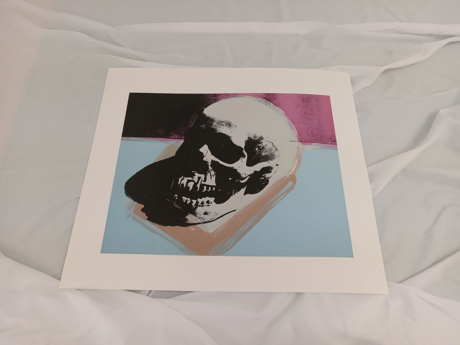 Andy Warhol "Skull," 1964: Andy Warhol "Skull, 1964" print on heavy wove paper. Unknown Printing date, measures 19x16 in.