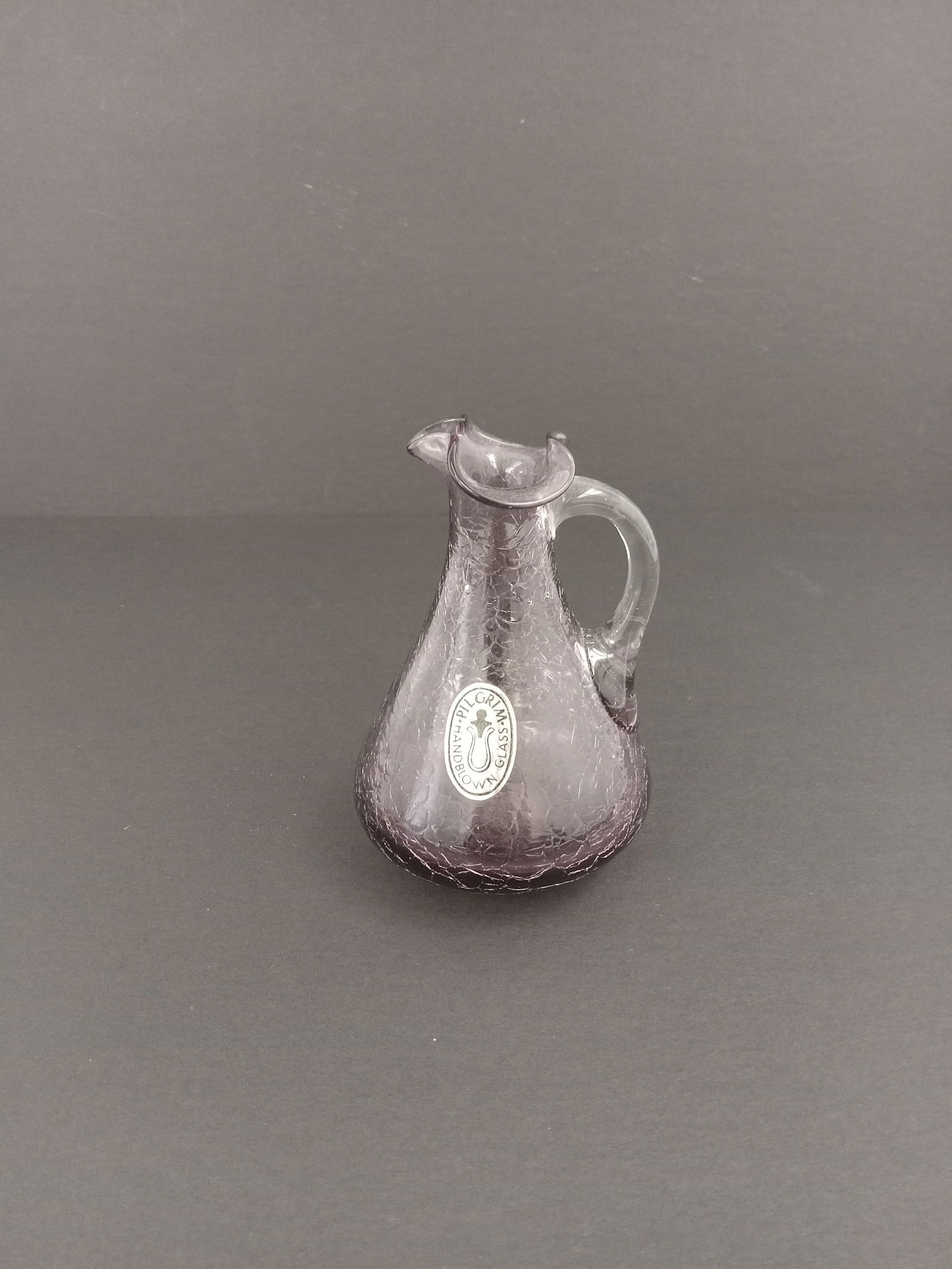 Vintage Pilgrim Glass Co. Mini Crackle Glass Pitcher (1 of 1)